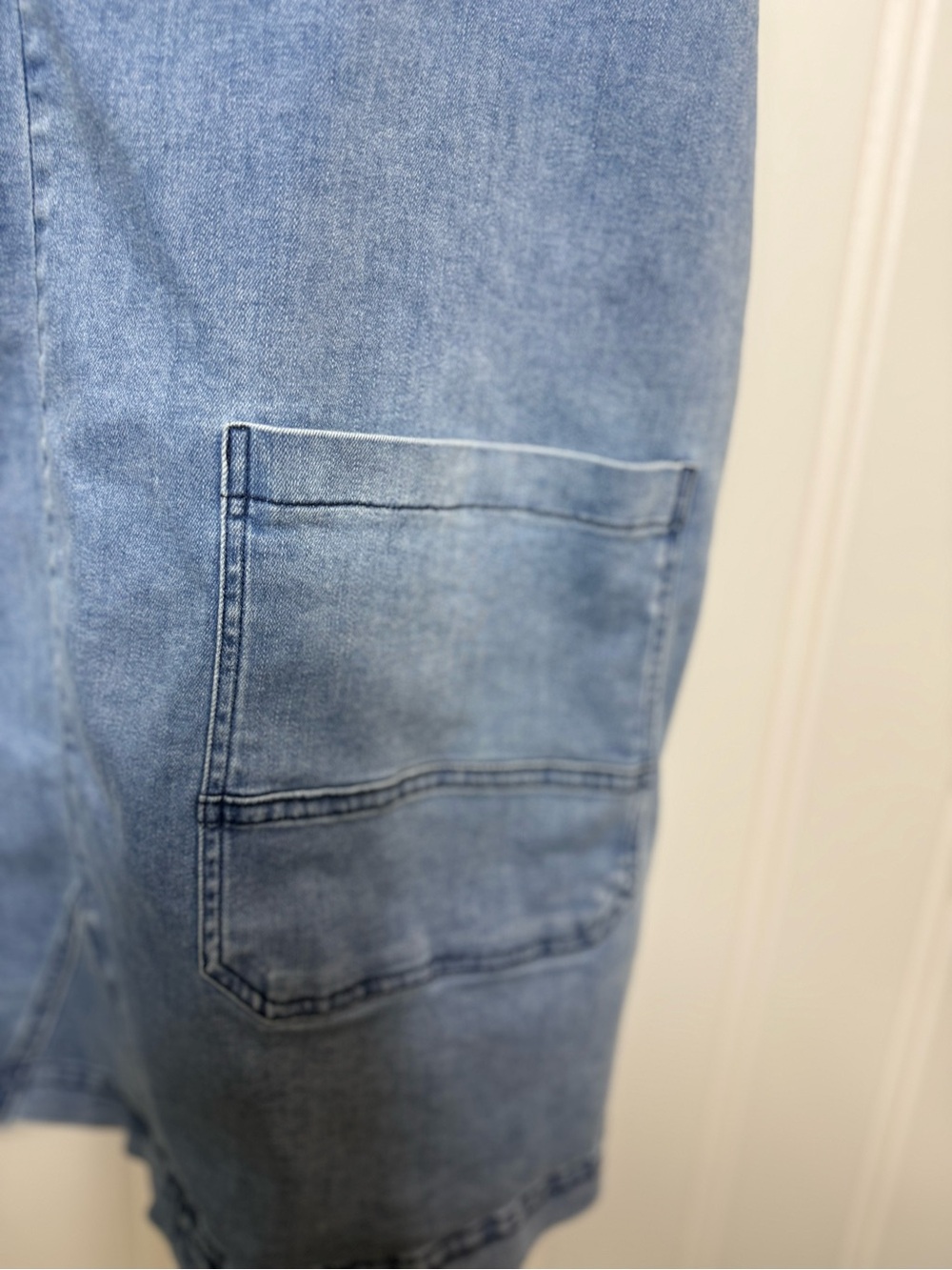 Denim Overall Dress - Blue - Picture 6 of 12